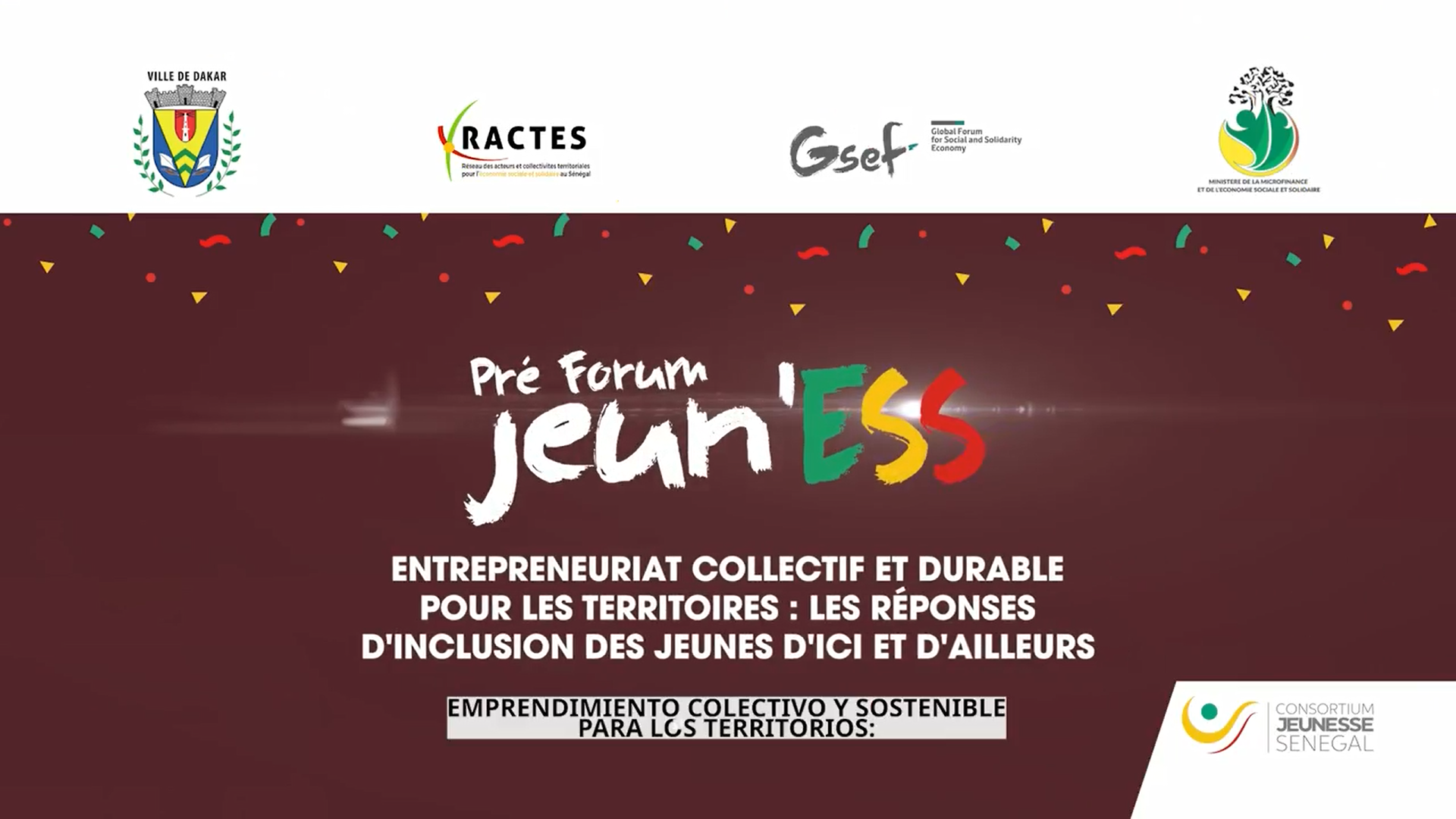 Pre Foro Joven'ESS - DakarGSEF2023 Días 1 & 2 (FR/ES)